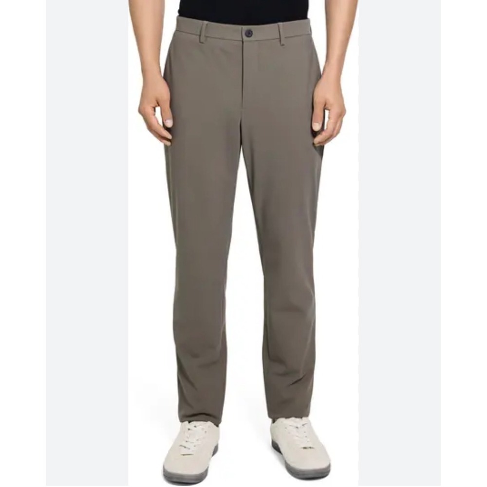 Theory Zaine Witten Slim Straight Pants Mens 34 Taupe Cotton Blend